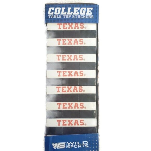 Texas Longhorns College Table Top Stackers Tower Building Game NCAA College - Picture 2 of 5